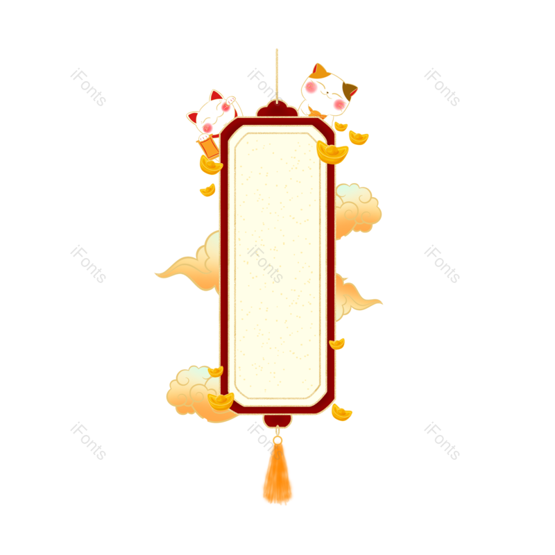 边框图片,中国元素,标题PNG,新年签免抠素材